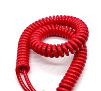 Cabluandry Fil électrique souple à ressort 2,5 mm² 13 AWG extensible 2 mètres rétractable en polyuréthane for usage domestique Câble élastique(2 Cores)