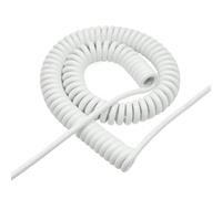 Cabluandry Fil électrique spiralé à ressort à 4 brins, extensible jusqu'à 9 mètres, en polyuréthane télescopique, multibrins, ligne électrique industrielle Câble élastique(0.2mm2 24AWG)