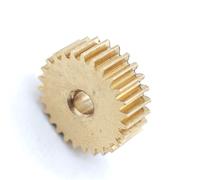 Cabluandry Lot de 2 pignons plats en cuivre de 0,5 module, épaisseur de 2 mm, engrenage droit de 0,5 m, 16 dents, 2 mm, 3 mm, 4 mm, à ajustement serré Droite(3.98mm bore)