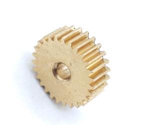 Cabluandry Lot de 2 pignons plats en cuivre de 0,5 module, épaisseur de 2 mm, engrenage droit de 0,5 m, 16 dents, 2 mm, 3 mm, 4 mm, à ajustement serré Droite(2.98mm bore)