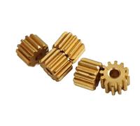 Cabluandry Lot de 5 engrenages droits en cuivre, module 0,5, 10 dents, 6 x 5 mm, 0,5 m, 10 dents, ajustement serré, arbre moteur, pignon d'entraînement Droite(1.98mm bore)