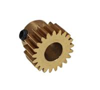 Cabluandry Pignon cylindrique en laiton de 0,5 module, 0,5 M, 27T, 28T, trou de 2 mm, 3 mm, 3,17 mm, 4 mm, 5 mm, 6 mm, engrenage droit en laiton avec marchepied, 1 pièce Droite(27 Teeth 4mm bore)