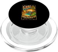 Cabo de Gata Espagne, Design Vintage Côte Méditerranéenne PopSockets PopGrip pour MagSafe