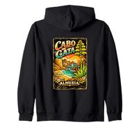 Cabo de Gata Espagne, Design Vintage Côte Méditerranéenne Sweat à Capuche