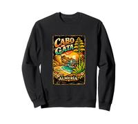 Cabo de Gata Espagne, Design Vintage Côte Méditerranéenne Sweatshirt