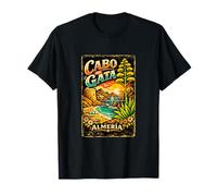 Cabo de Gata Espagne, Design Vintage Côte Méditerranéenne T-Shirt