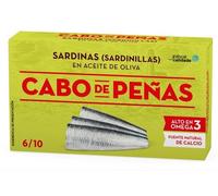 Cabo de Peñas Sardines à l'Huile d'Olive, Calibre 6/10, Riche en Oméga 3, Pack de 3 Boîtes de 85g