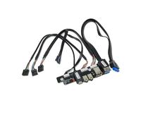 Cabo Do Painel Frontal Chassi de ExtensÃo da Placa-MÃe 19 Pinos 9 para Tipo C 2 Portas USB 2.0 3.0 HD Ãudio 3,5 mm AlimentaÃo