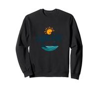 Cabo Life : Tropical Beach Vacation Sunset Logo Sweatshirt, Unisexe pour Adultes, Noir, S
