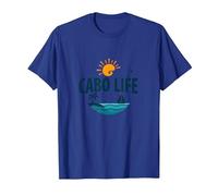 Cabo Life : Tropical Beach Vacation Sunset Logo T-Shirt, Homme, Bleu Royal, 3XL