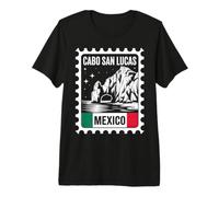 Cabo San Lucas Mexico Timbre-Poste Souvenir de Voyage T-Shirt Haut de Gamme