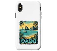 Cabo San Lucas Mexico - Vacances de Plage rétro Coque pour iPhone X/XS