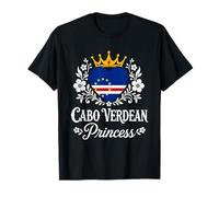 Cabo Verdean Princess Cabo Verde Flag Cabo Verdean Girl T-Shirt