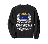 Cabo Verdean Queen Cabo Verde Flag Proud Cabo Verdean Woman Sweatshirt