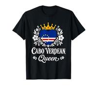 Cabo Verdean Queen Cabo Verde Flag Proud Cabo Verdean Woman T-Shirt