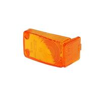 Cabochon clignotant arrière gauche réflecteur compatible avec Zündapp KS 50 | Pièce à catadioptre destinée au côté conducteur postérieur; type cyclomoteur à vitesses, pour une attribution claire au feu.