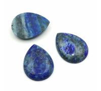 Cabochon en forme de goutte d'eau, 30 x 40 mm, pierre naturelle d'améthyste, pour bijoux, pendentifs, boucles d'oreilles, broches, accessoire de décora