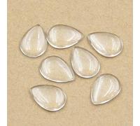 Cabochon en verre transparent à dos plat, forme goutte d'eau, 10 x 14 mm, 13 x 18 mm, 18 x 25 mm, 20 x 30 mm, bijoux DIY, 13 x 18 mm, 30 pièces