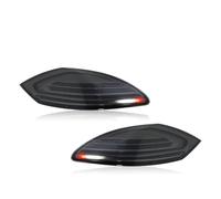 Cabochon Feux Arrière Pour Panamera 2010-2013 LED feu arrière voiture feux Animation démarrage scintillement d'eau qui coule feux arrières(Black)