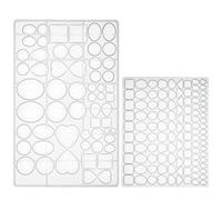 Cabochon Gem Bijoux Moule en silicone ovale en forme de larme carré Cœur formes rondes, pour polymère, argile, travaux manuels, résine époxy Boucles d'oreilles pendantes