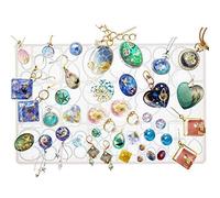 Cabochon Gemme Bijoux Moule Silicone Ovale Larme Carré Cœur Rond Formes pour Argile Polymère Artisanat Résine Époxy Pendentif Boucles D'Oreilles Faisant Large cabochon tray