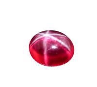 Cabochon ovale en forme de rubis étoilé lisse poli avec dos plat pour pièces de collection et incrustation personnalisée, Moissanite