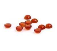 Cabochon Pierre ronde pierres semi-précieuses Agate Rouge Cristal 6 mm Charms DIY Perles Cab Bulk pour la création de bijoux Pendentif Anneau 5 pcs (sans trous), 6mm Red, 6mm