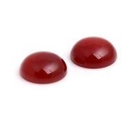 Cabochon Pierre ronde pierres semi-précieuses Agate Rouge Cristal 6 mm Charms DIY Perles Cab Bulk pour la création de bijoux Pendentif Anneau 5 pcs (sans trous), 12mm Red, 12mm