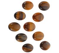 Cabochons à Dos Plat en Pierre Naturelle 10 Pièces Ovales | Texture Fine, Surface Lisse et Motifs Variés, Adaptés au Sertissage Créations Artisanales