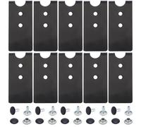 CABODYALS 10 Lot de 10 Mini Clips de Ceinture à Double Trou avec Boucle Noire et (2) Paires de Rivets en Fer. Idéal pour Pochettes Sacs à Main Portefeuilles Accessoires en Cuir et Loisirs Créatifs