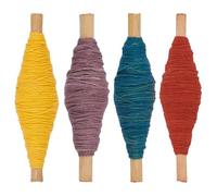 CABODYALS 120 m 4 Rouleaux 4 Couleurs de Fil à Broder Sashiko Fil de Coton Fait Main pour Point de Croix Kit de Broderie Japonaise Colorée pour Couture Loisirs Créatifs et Travaux D'Aiguille