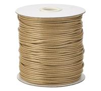 CABODYALS 160M 0.5mm Kaki Cordon Ciré Fil de Cire Camel Polyester Cuir Macramé Cordons de Lanière Ronds Cordons de Perles Rouleau pour la Fabrication de Bijoux Perles Bracelets Colliers Fournitures D'