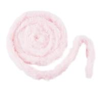 CABODYALS 2 m 30mm Rose Fausse Fourrure Bordure Douce Fourrure Tissu Bandes Peluche Chenille Bâtons Shaggy Tiges Laine de Noël Artisanat Rubans pour Couture Fabrication Bricolage Vêtements Accessoires