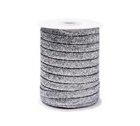 CABODYALS 45.72 m 9.5mm Argent Paillettes Garniture Dentelle Métallique Bling Paillette Paillettes Brillant Scintillant Vintage Paillettes Bordure pour Couture Fabrication Emballage Cadeau Bricolage D