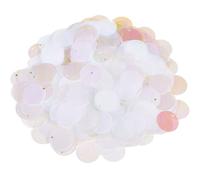 CABODYALS 450 pièce de 20mm de Paillettes Rondes Plates Blanches en Vrac Paillettes Transparentes en Vrac en Plastique PVC Irisé Paillettes pour Couture Artisanat Bricolage Broderie Embellissement Fou