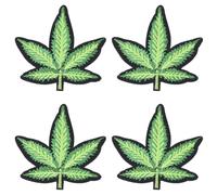 CABODYALS 5 pièce de 66mm Verte Écusson Thermocollant de Mauvaises Herbes à Repasser sur des Patchs Feuilles des Plantes des Broderies à Coudre des Appliques pour Vêtements Jeans Shirt Réparation