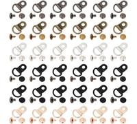 CABODYALS 60 sachet 6 couleurs. Boucles de Sécurité pour Lacets de Chaussures Vintage Œillets Boucle Anneau en D avec Rivets en Acier Inoxydable. Accessoires de Rechange pour la Réparation de Chaussur