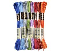 CABODYALS 8 Couleurs 64M Fil à Broder Bracelet brésilien Embroidery Floss Fil a Coudre Thread Bracelet D'amitié Point de Croix Couture Fournitures D'Artisanat pour Les Débutants Projet De Bricolage