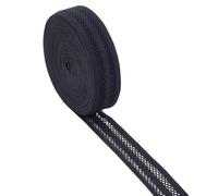 CABODYALS Bande Élastique Noire en Maille de 8.6 m et 25mm Haute Élasticité Tricotée Plate en Polyester Large Ruban pour la Couture la Confection de Vêtements Jupes Sacs à Main sous Vêtements et Lois