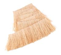 CABODYALS Bordure à Franges en Raphia Blanc Navajo de 1 m et 80mm Légère et Faite Main. Pompons en Raphia Naturel. Idéale pour la Couture Les Sets de Table Les Rideaux Les Vêtements et Les Loisirs CR