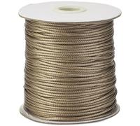 CABODYALS Cordon Ciré en Polyester pour Macramé Kumihimo 160 m 0.5mm Couleur Beige Cuir Souple et Lisse Cordon Rond Tressé Cordons de Perles pour la Fabrication de Bijoux Bracelets Colliers Fournitur