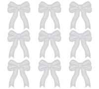 CABODYALS Écusson Papillon Argenté Thermocollant à Paillettes Grises Brodées 10 pièce. Applique Décorative Mignonne en Tissu pour la Couture la Confection de Sweat Shirts D'Accessoires de Vêtements de
