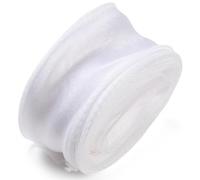 CABODYALS Environ 9.14 m 1 12mm de Ruban Transparent en Organza Blanc en Queue de Poisson Ruban en Tissu Solide Irisé Maille Transparente Douce Rubans à Paillettes en Vrac pour la Couture la Fabricati