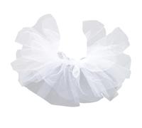 CABODYALS Faux Col Froncé en Tulle Blanc Style Victorien Renaissance Détachable Transparent Volanté Polyvalent Col de Clown pour Femme Vêtements de Cosplay