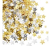 CABODYALS Petites Paillettes Dorées et Argentées en Forme D'Étoile 100g Paillettes Lâches Confettis Métalliques avec Trou pour Broderie Couture Fabrication de Bijoux Décoration de Fête Mariage Bricol