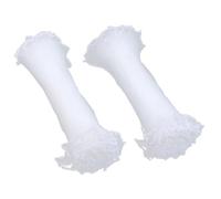 CABODYALS Rouleau de Papier Cadeau Blanc en Maille de 7.32 m Bord Nacré Froissé pour Bouquet de Fleurs pour la Fête des Mères la Saint Valentin les Fournitures de Fleuriste les Mariages et Autres Lois