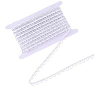 CABODYALS Ruban Élastique Blanc en Polyester pour Boutonnières 9.14 m X 10mm pour Couture Confection de Costumes Robes de Mariée Rideaux Housses Décoration Bijoux Loisirs Créatifs