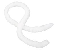 CABODYALS Ruban en Fausse Fourrure Blanche de 2 m Bâtons D'Enroulement en Chenille Garnitures en Tissu Pelucheux et Pelucheux Tiges de Rouleau à Poils Doux Rubans de Noël en Fourrure pour Accessoires