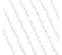 CABODYALS Ruban Perlé Blanc en Organza 4.57 m 13mm Imitation Perles pour Couture Décoration de Mariage Emballage Cadeau Bricolage