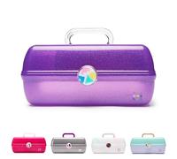 Caboodles Boîte de Maquillage on-The-Go pour Fille, Opale Blanche, boîte de Rangement de Maquillage en Plastique Rigide, Miroir intégré, loquet sécurisé pour Un Voyage sûr, Rangement spacieux pour de